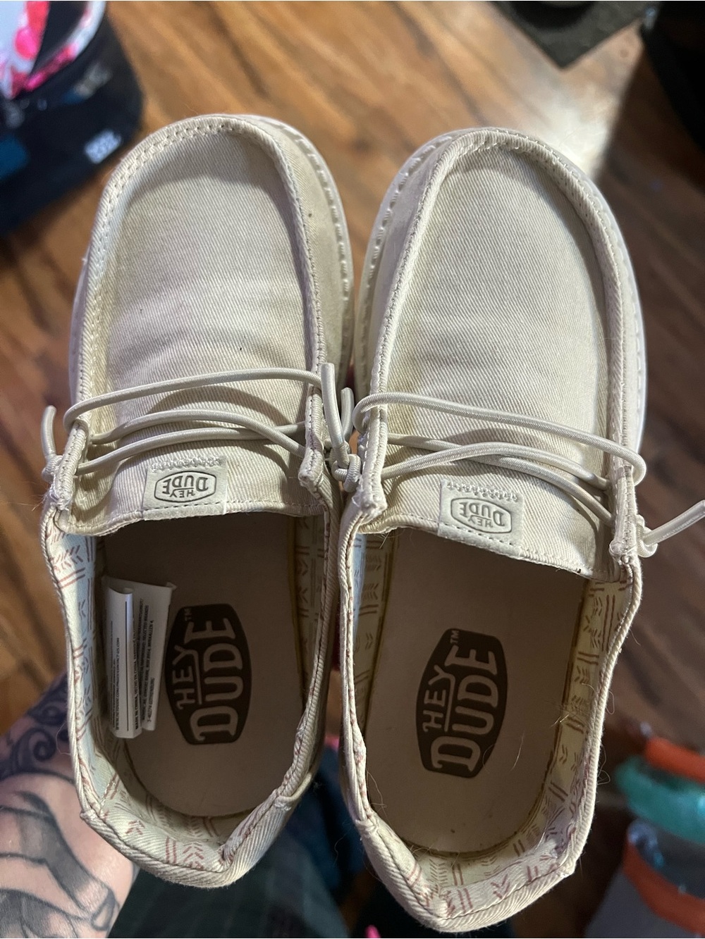 Hey Dude kids Casual Canvas Shoes in Beige